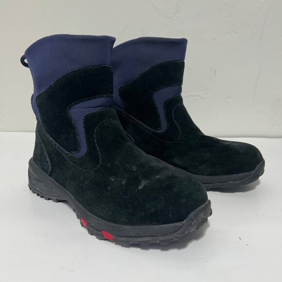 L.L. Bean Womens 8M Thinsulate Black & Navy Winter Boots With Rugged Soles - Picture 4 of 11